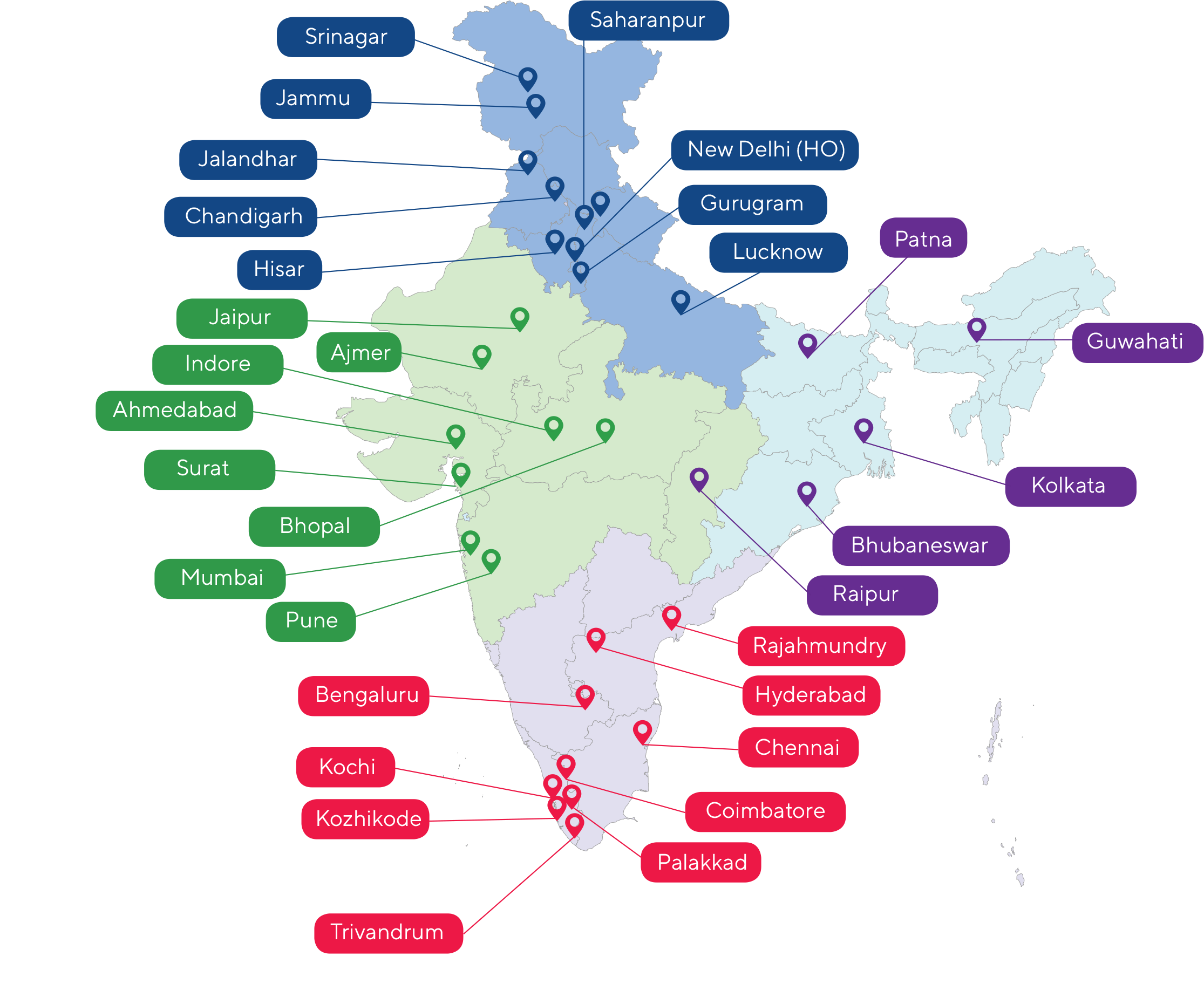 Packers and Movers Locations in India